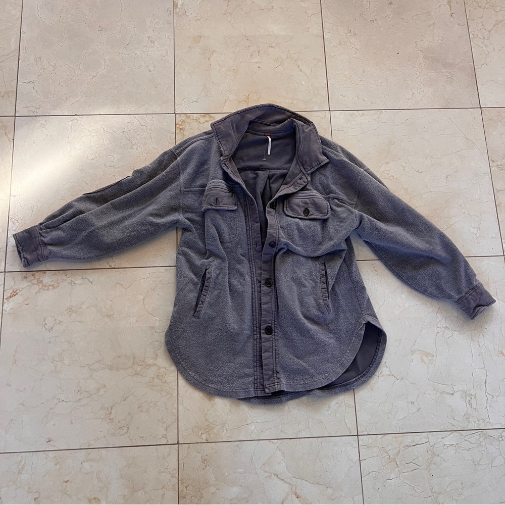 Free People Distressed Ruby Jacket Button Elbow P… - image 2